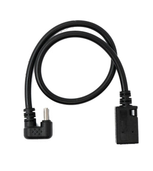 SYSTEM-S USB 3.1 U Turn 180° Kabel 30 cm Typ C Stecker zu 2.0 Mini Buchse Winkel Schwarz