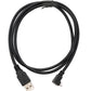 Câble SYSTEM-S USB 2.0 100 cm type A mâle vers micro B mâle adaptateur angle en noir