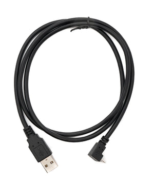 SYSTEM-S USB 2.0 Kabel 100 cm Typ A Stecker zu Micro B Stecker Adapter Winkel in Schwarz