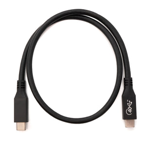SYSTEM-S USB4 Kabel 50 cm Typ C Stecker zu Stecker 40 Gbit/s USB 4.0 Adapter in Schwarz