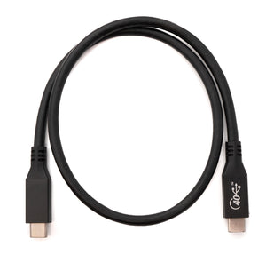 Cable USB4 SYSTEM-S de 50 cm Adaptador USB 4.0 tipo C macho a macho 40 Gbit/s en color negro