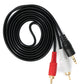 SYSTEM-S Cinch 2 RCA Kabel 1,5m Stecker zu AUX 3,5 mm Klinke Stecker Stereo AV in Schwarz