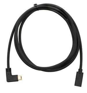 SYSTEM-S USB 3.1 Gen 2 cable 1.8 m type C male to female angle adapter in black