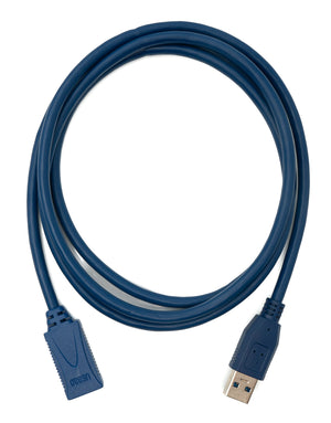SYSTEM-S USB 3.0 Kabel 150 cm Typ A Stecker zu Buchse Adapter in Blau