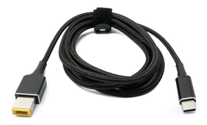 SYSTEM-S USB 3.1 Kabel 150 cm Typ C Stecker zu Rectangle 11,0 x 4,5 mm Stecker geflochten