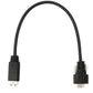 SYSTEM-S USB 3.0 Kabel 30 cm Micro B Stecker zu Typ A Stecker Schraube in Schwarz