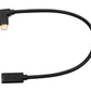SYSTEM-S USB 3.1 Gen 2 Kabel 30 cm Typ C Stecker zu Buchse Winkel in Schwarz