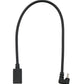 SYSTEM-S Cable USB 3.1 U Turn 180° Adaptador de ángulo tipo C macho a hembra de 30 cm en negro