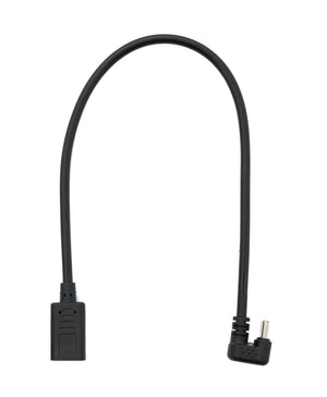 SYSTEM-S USB 3.1 U Turn 180° Kabel 30cm Typ C Stecker zu Buchse Winkel Adapter in Schwarz