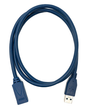 SYSTEM-S USB 3.0 Kabel 100 cm Typ A Stecker zu Buchse Adapter in Blau