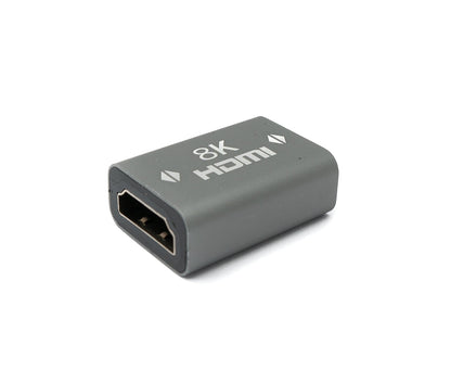 SYSTEM-S HDMI Adapter 8K Standard Buchse zu Buchse Kabel in Grau