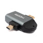 SYSTEM-S HDMI Y Adapter 4K Standard Buchse zu Mini Stecker & Micro Stecker Kabel in Grau