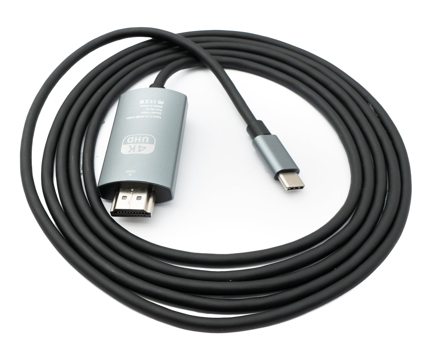 Cavo HDMI 200 cm 4K Standard Femmina a USB 3.1 Tipo C Maschio Adattatore Nero