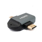 SYSTEM-S HDMI Y Adapter 4K Standard Buchse zu Mini Stecker & Micro Stecker Kabel in Grau