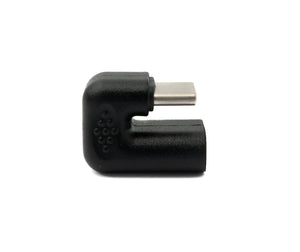 SYSTEM-S USB 3.1 U Turn 180° Adapter Typ C Stecker zu Buchse Winkel Kabel in Schwarz