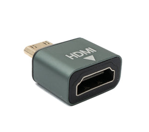 Adattatore HDMI da presa standard 4K a cavo mini plug in grigio