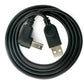 SYSTEM-S USB 2.0 Kabel 100 cm Typ B Stecker zu A Stecker Winkel in Schwarz