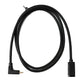 SYSTEM-S USB 3.1 Gen 2 Kabel 100 cm Typ C Stecker zu Buchse Winkel in Schwarz