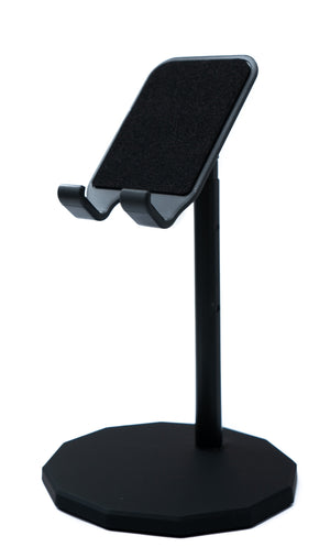 SYSTEM-S Tischhalterung einstellbar rutschfest Ständer für Tablet Smartphone in Schwarz
