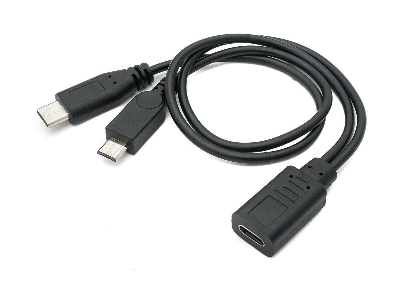 Cavo USB 3.1 da 30 cm Tipo C e adattatore 2.0 Micro B maschio-femmina in nero