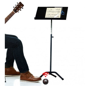 SYSTEM-S Bluetooth kabellos Seiten Wender Fuß Schalter Pedal für Musik Tablets E-Books