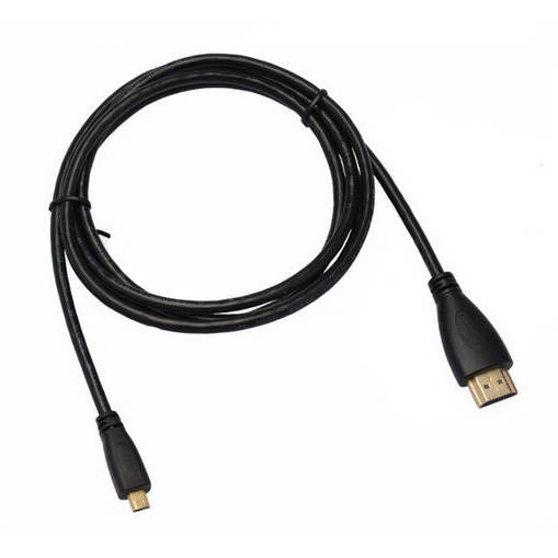 SYSTEM-S HDMI 2.1 Kabel 5 m Stecker zu Micro Stecker in Schwarz